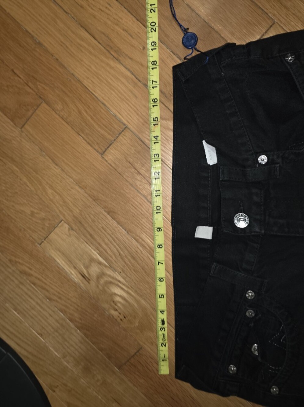 MEXICO True Religion Men's Black JEANS WHITE STITCHED SIZE 34X34 MADE IN NICE! - Picture 11 of 13